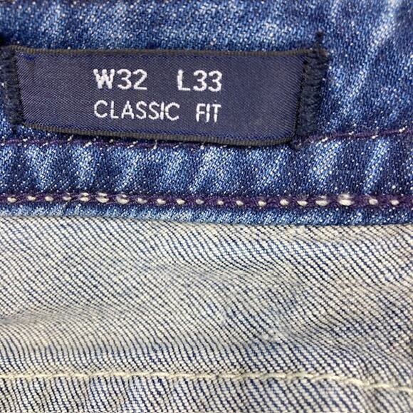 Classic Fit Vigoss Boot Cut Distress Jeans w Rhinestone Thick Embellish pockets - Picture 9 of 16